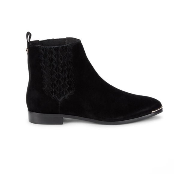 TED BAKER LONDON‎ Black Iveca Suede Booties Size 39